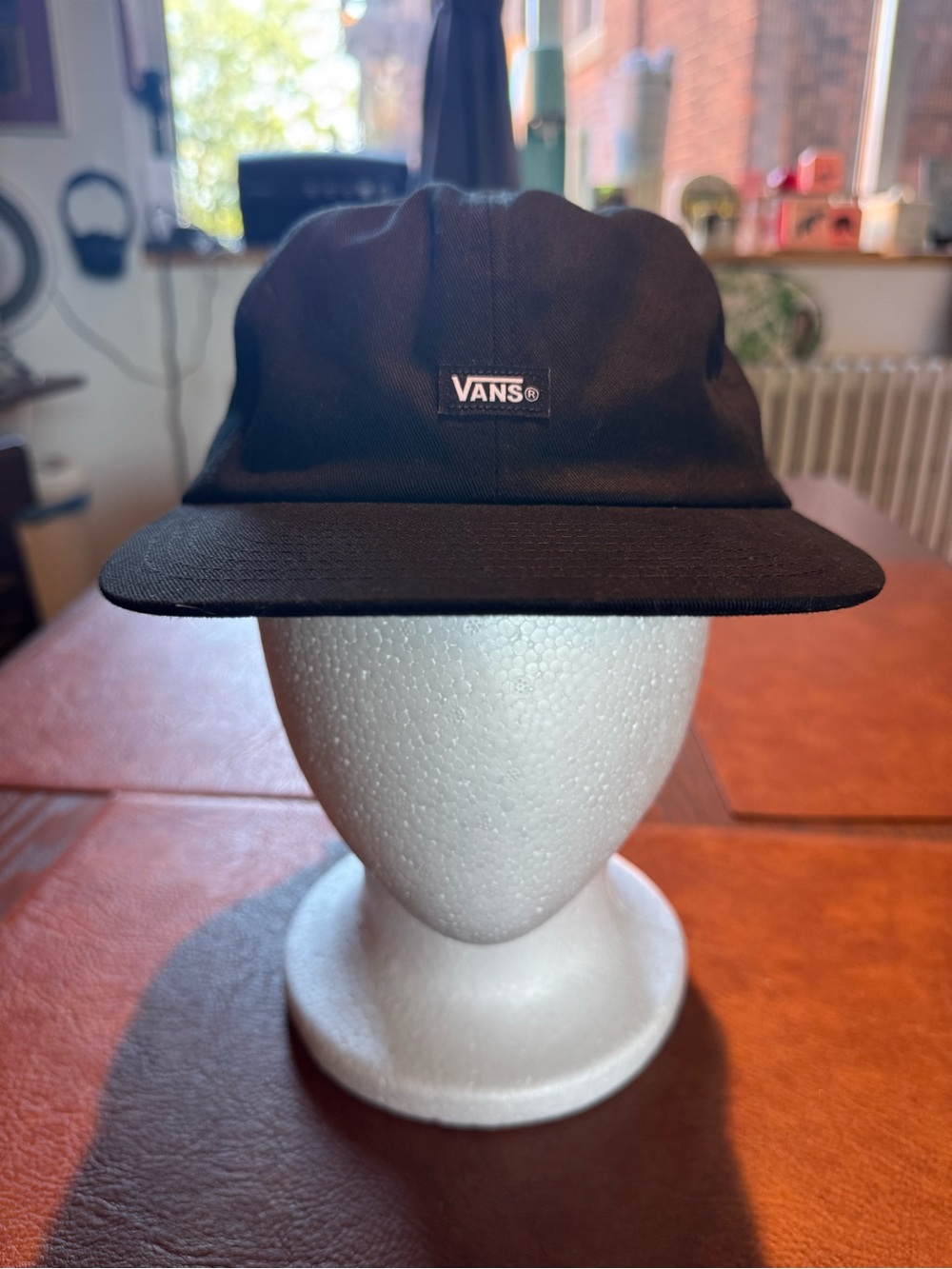 Vans Black 5-Panel Camper Hat with Small Logo